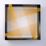 Formula 1 Series 4, 2013, 50 x 50 x 12cm ebonised European oak, viscose rayon yarn